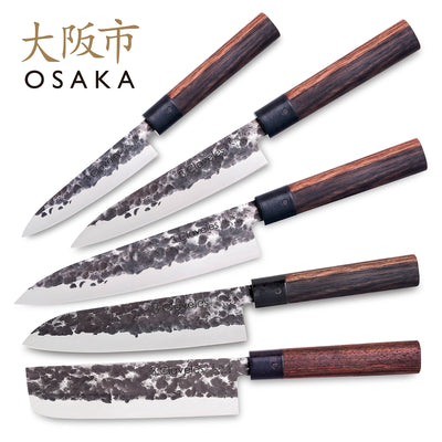 3 Claveles Osaka - Juego Master de 3 Cuchillos de Estilo Asiático Forjados a Mano