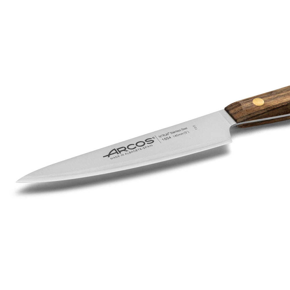 ARCOS Nórdika - Cuchillo Cocinero 14 cm Acero Inoxidable Nitrum. Mango de Ovengkol