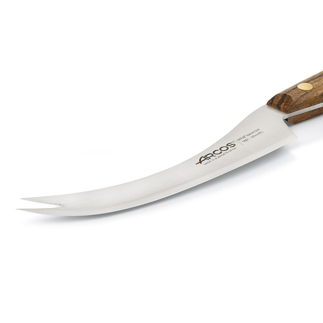 ARCOS Nórdika - Cuchillo Queso 12.5 cm Acero Inoxidable Nitrum. Mango de Ovengkol