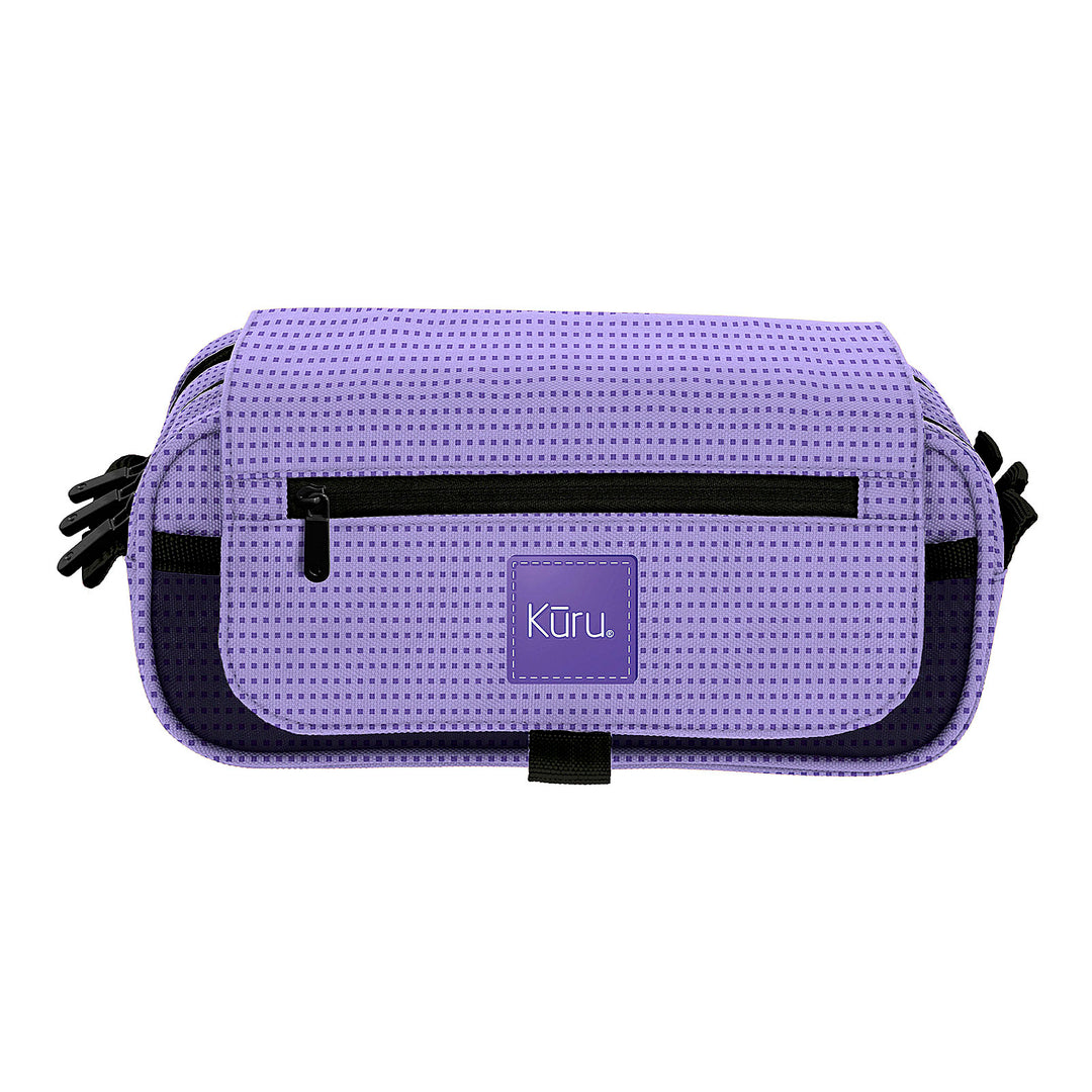 Grafoplás Kūru - Estuche Portatodo Triple con Solapa para Material Escolar. Lavanda