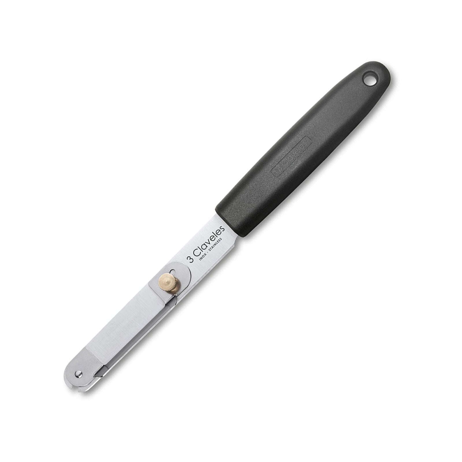 3 Claveles - Pelador de Espárragos Profesional 21.5 cm en Acero Inoxidable