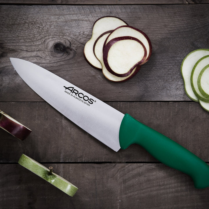 ARCOS Serie 2900 - Cuchillo Profesional Cocinero 25 cm Acero NITRUM. Verde