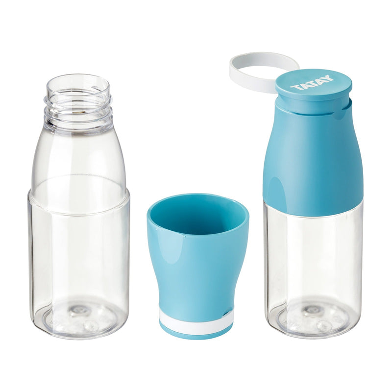 TATAY 1185401 - Kit Bolsa Térmica Urban Food Casual Glass y Botella Urban Drink, Denim Blue