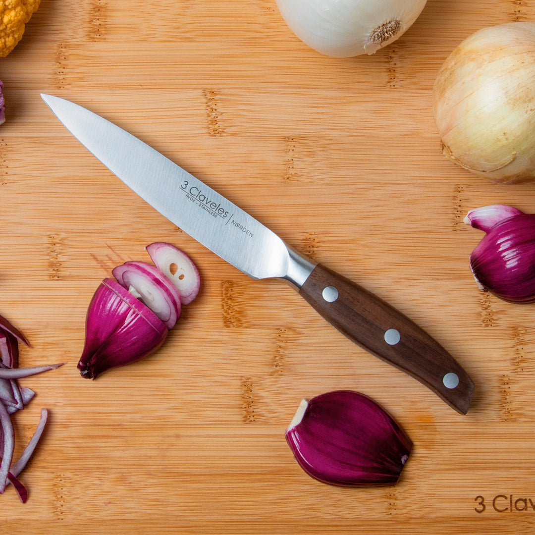 3 Claveles Norden - Juego de 5 Cuchillos Profesionales Masterchef Acero Forjado y Estuche