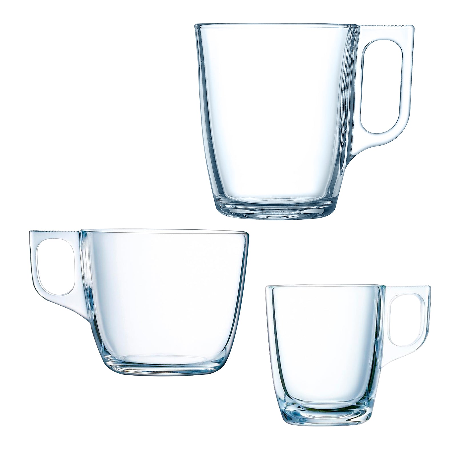 Luminarc Nuevo - Juego de 6 Tazas de Café de 9 cl en Vidrio Templado Extra Resistente