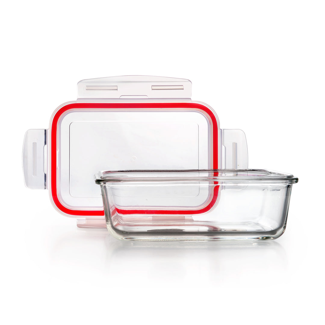 IBILI Lunch Away - Recipiente Rectangular de 0.85L en Vidrio Borosilicato