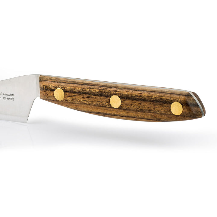 ARCOS Nórdika - Cuchillo Queso 12.5 cm Acero Inoxidable Nitrum. Mango de Ovengkol