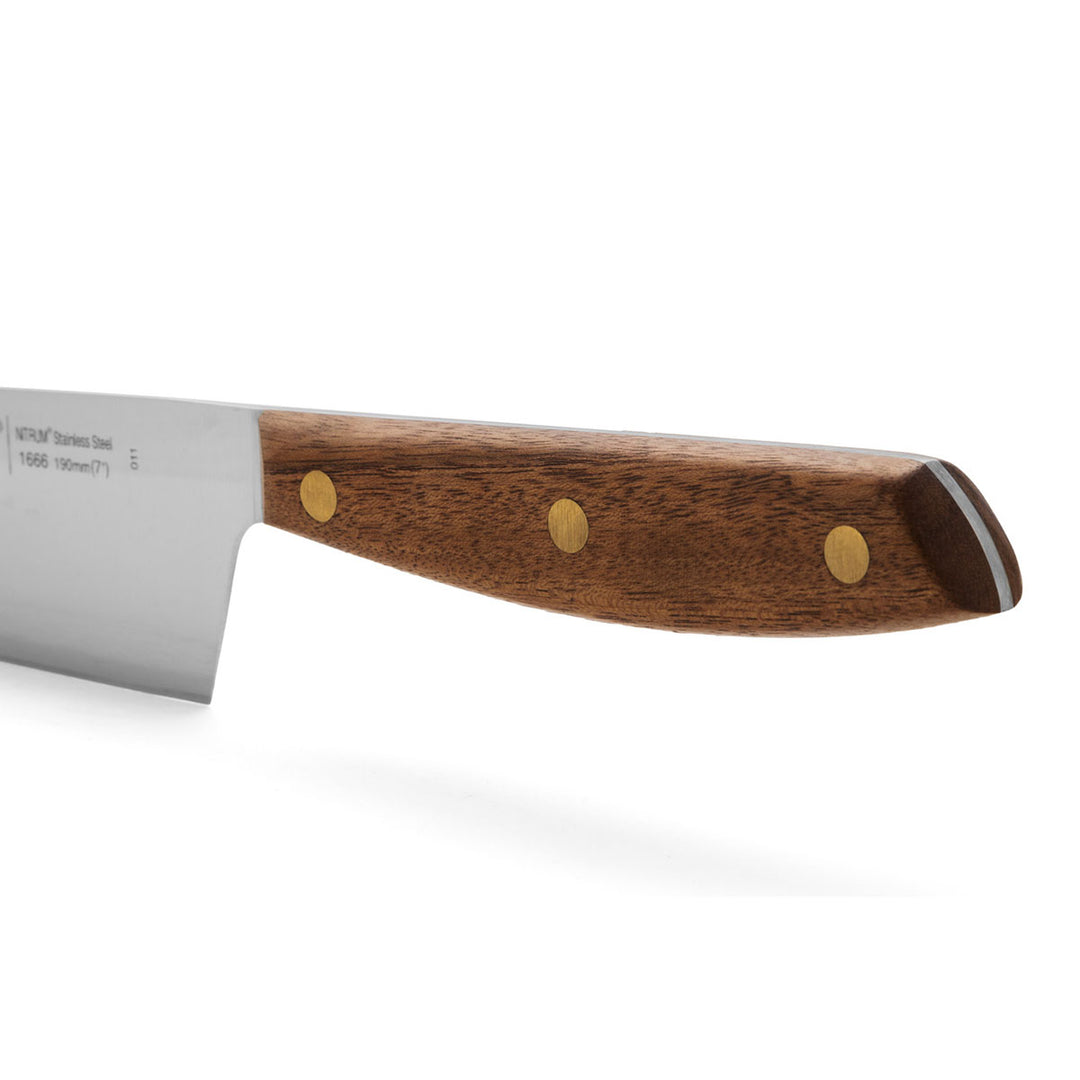 ARCOS Nórdika - Cuchillo Santoku 19 cm Acero Inoxidable Nitrum. Mango de Ovengkol