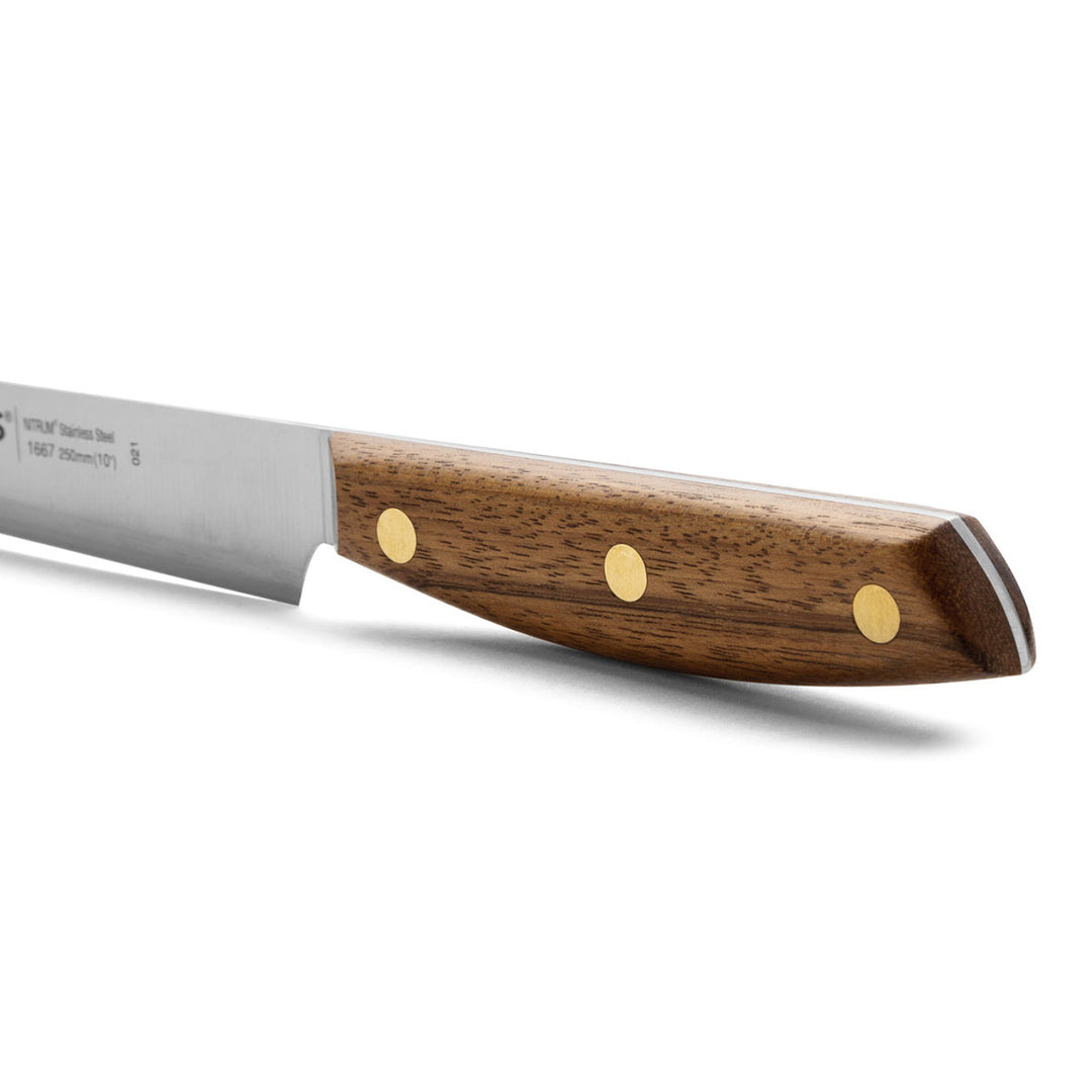 ARCOS Nórdika - Cuchillo Jamonero 25 cm Acero Inoxidable Nitrum. Mango de Ovengkol