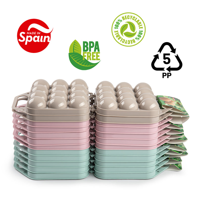 Plastic Forte - Pack de 2 Hueveras de Plástico para 12+12 Huevos con T –  PracticDomus