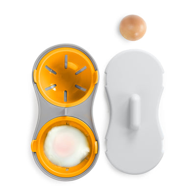 IBILI - Escalfador de Huevos Doble para Microondas. Naranja