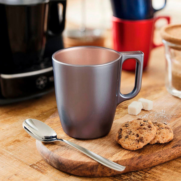 Luminarc Flashy - Juego de 4 Tazas de Desayuno de 25 cl en Vidrio Templado. Lavender