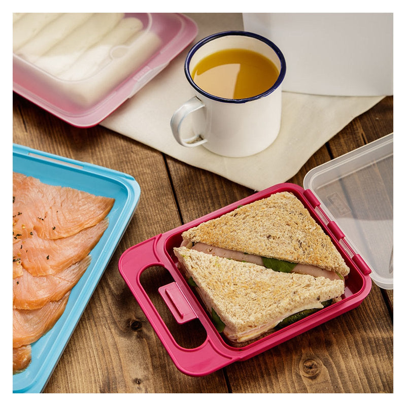 TATAY - Set de 2 Porta Sandwiches Infantiles Reutilizables. Azul y Naranja