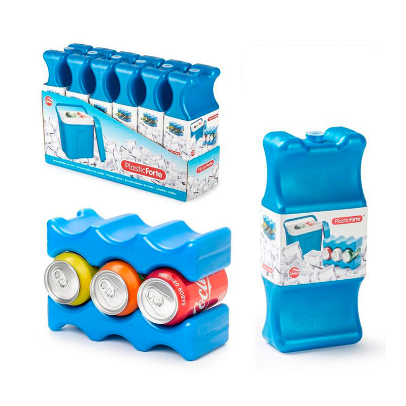 Plastic Forte - Lote de 3 Acumuladores de Frío para Latas Nº 1 para Neveras. Azul