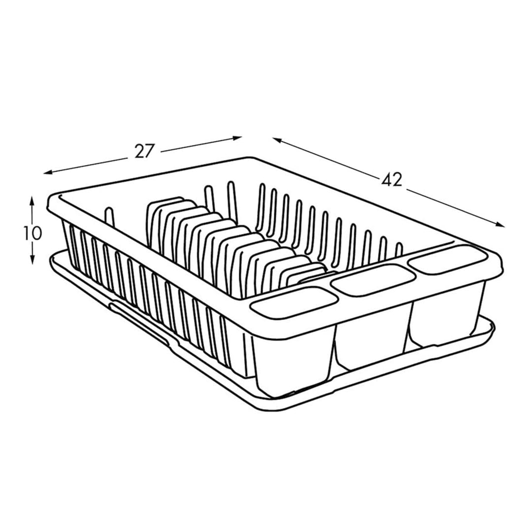 Tatay 1127001 - Escurreplatos con Bandeja de drenaje en PP5, Libre de BPA. Blanco