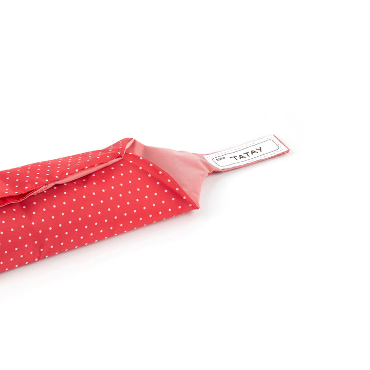 TATAY Urban Food Baguette - Porta Bocadillos Textil Reutilizable e Impermeable. Dots Rojo