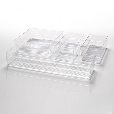 Plastic Forte - Set de 5 Bandejas Organizadoras Transparentes para Cajones. Ideal Baño