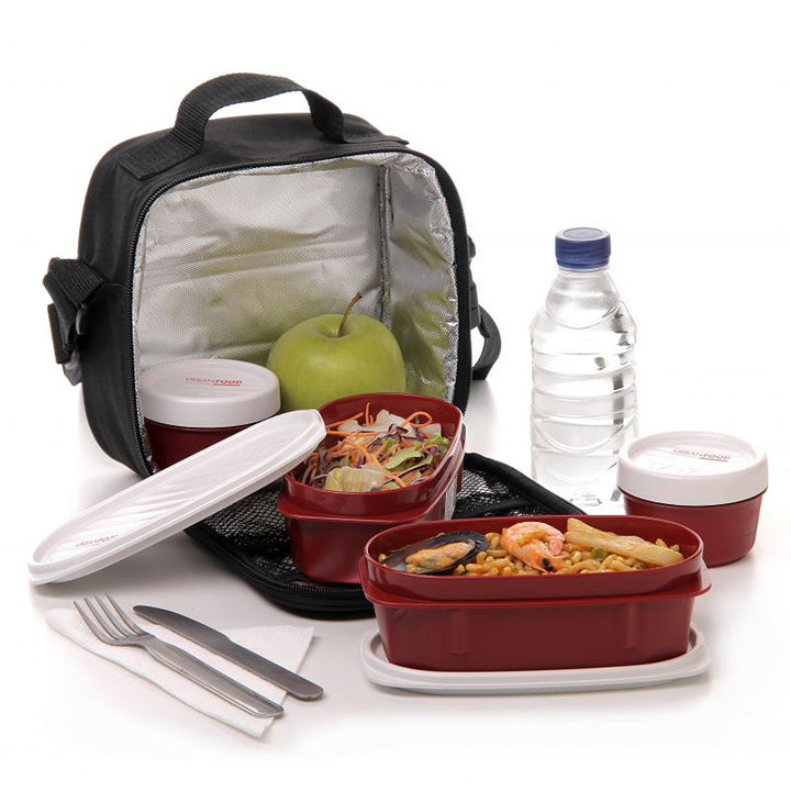 TATAY 1167500 - Kit Bolsa Térmica Porta Alimentos Urban Food Casual y Botella Urban Drink, Negro