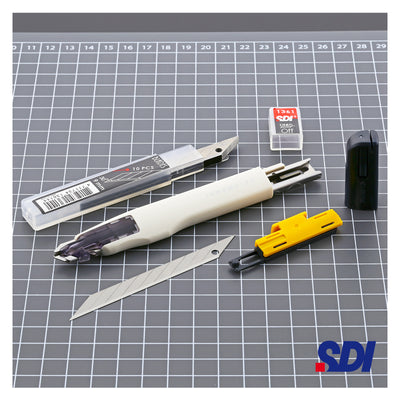 SDI Ingenuity - Pack 3 Cutters Profesionales con 10 Cuchillas de Recambio Acero SK2+Cr