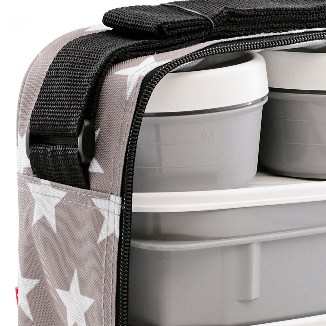 TATAY 1167513 - Kit Bolsa Térmica Porta Alimentos Urban Food Casual y Botella Urban Drink, Stars Grey