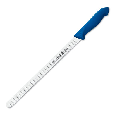 3 Claveles Proflex - Cuchillo Profesional Salmón Alveolado 30 cm Microban. Azul