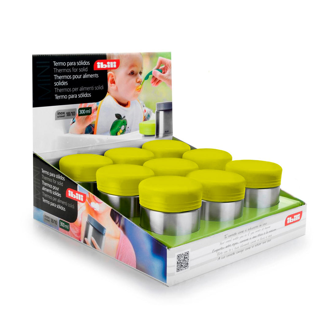 IBILI Mini - Termo Infantil para Comida de 0.3L en Acero Inoxidable. Verde