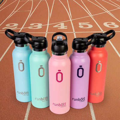 Runbott Sport - Botella Térmica Reutilizable de 0.6L con Interior Cerámico. Cotton Candy