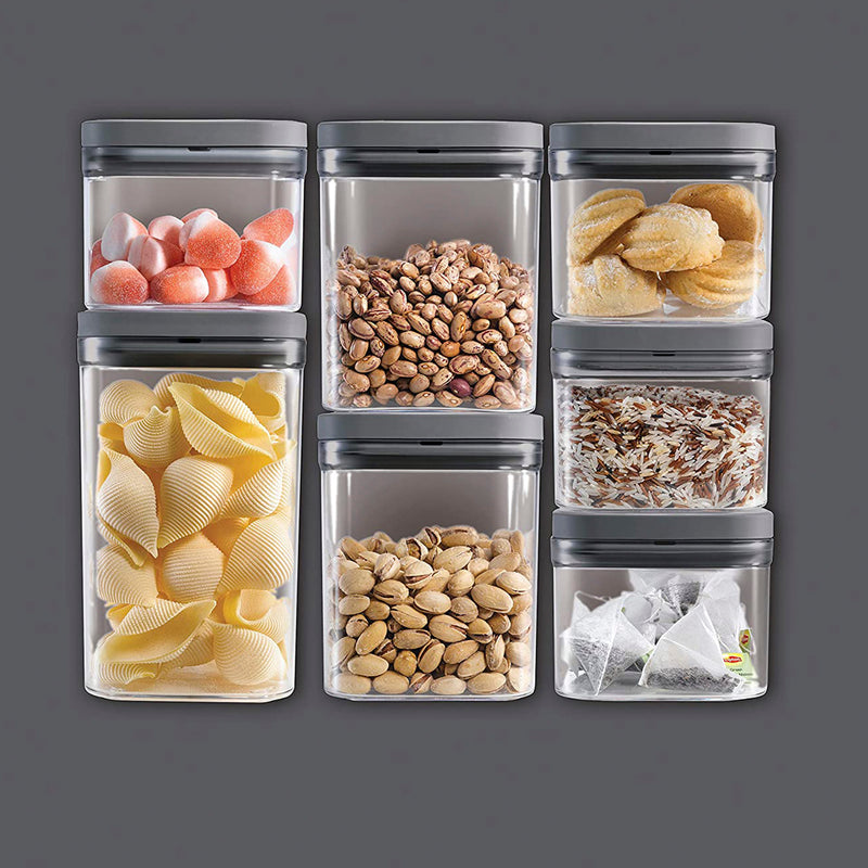 CURVER Dry Cube - Bote de Cocina con Tapa Apilable 1.3L para Almacenaje de Alimentos
