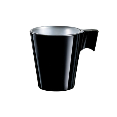 Luminarc Flashy Negro - Taza de Café Expresso en Vidrio Templado Metalizado, 80 ml