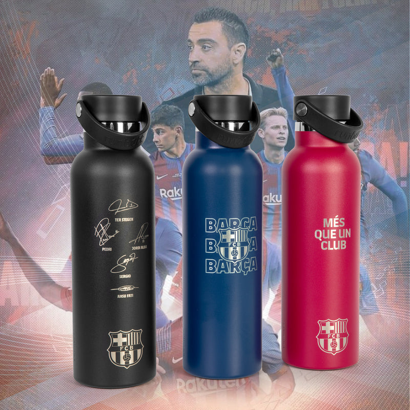 Thermo black bottle signatures Runbott Barça