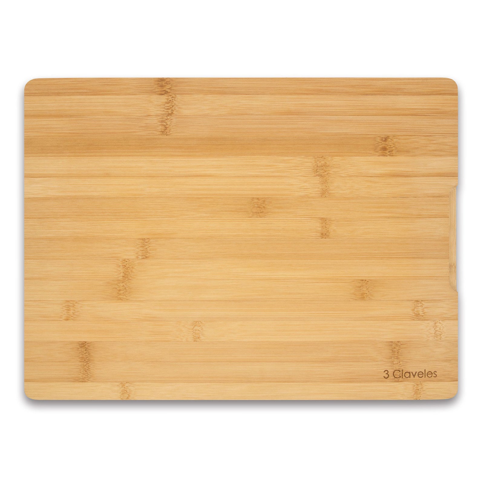 3 Claveles - Tabla de Corte Antideslizante de 40 cm en Bambú