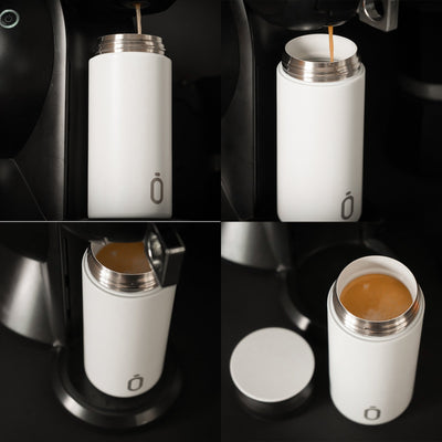 RUNBOTT Coffee - Vaso Térmico 350 ml en Acero Inoxidable con Interior Cerámico. Laurel