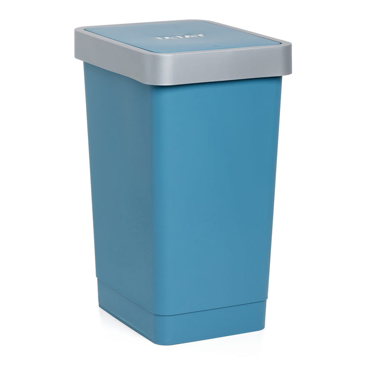 TATAY Smart - Cubo de Basura de 25L con Tapa Basculante Ideal Cocina. Azul Ocean