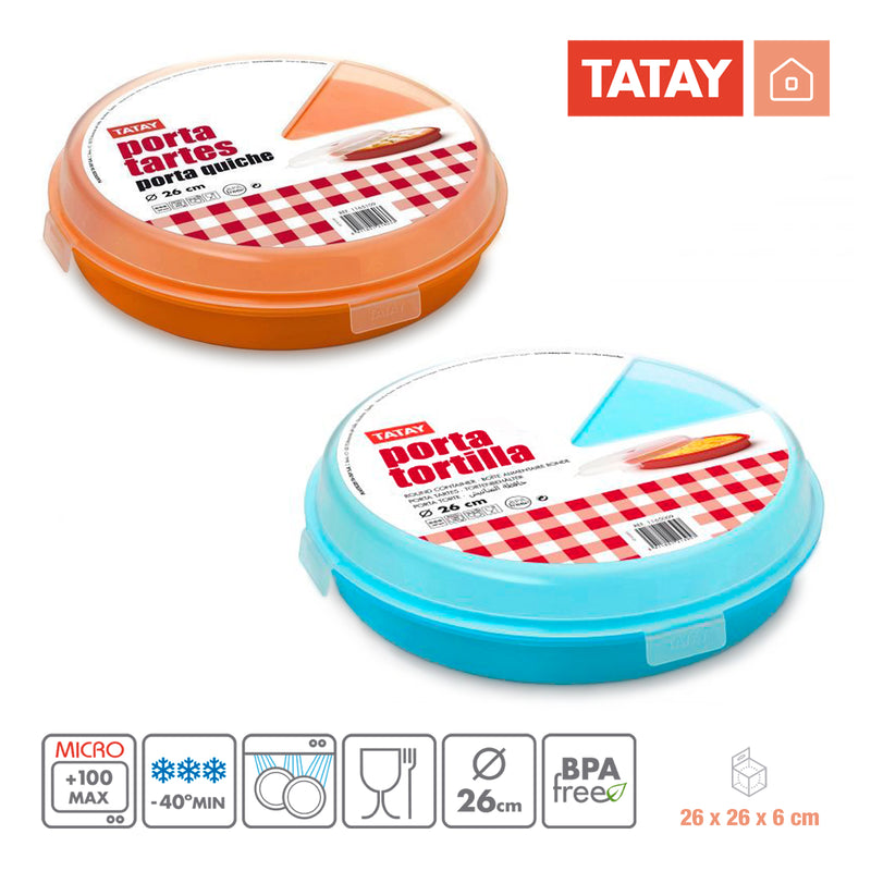 TATAY - Recipiente Redondo de 26 cm Porta Tortillas y Porta Tartas Nar –  PracticDomus