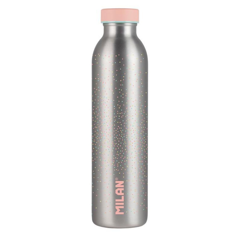 MILAN Silver - Botella Térmica Reutilizable 0.6L en Acero Inoxidable. Rosa