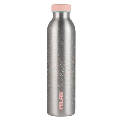 MILAN Silver - Botella Térmica Reutilizable 0.6L en Acero Inoxidable. Rosa