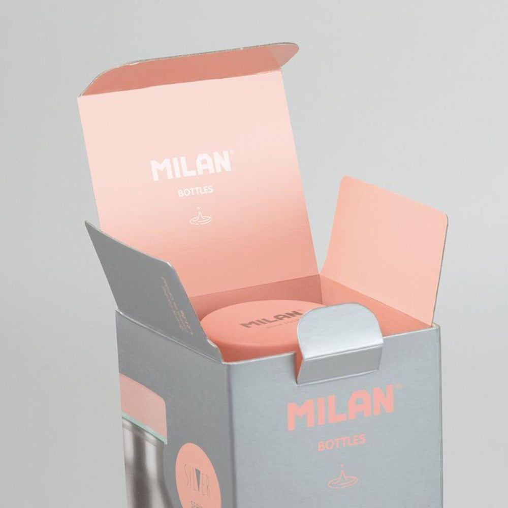 MILAN Silver - Botella Térmica Reutilizable 0.6L en Acero Inoxidable. Rosa