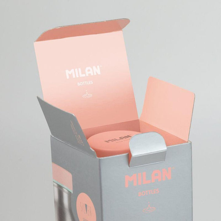 MILAN Silver - Botella Térmica Reutilizable 0.6L en Acero Inoxidable. Rosa