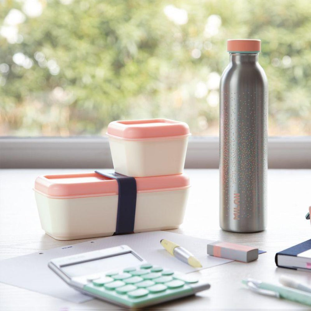 MILAN Silver - Botella Térmica Reutilizable 0.6L en Acero Inoxidable. Rosa