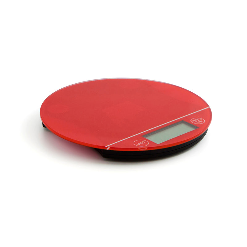 QUID 7644003 - Báscula Digital Redonda, Capacidad 5 kg, Rojo – PracticDomus