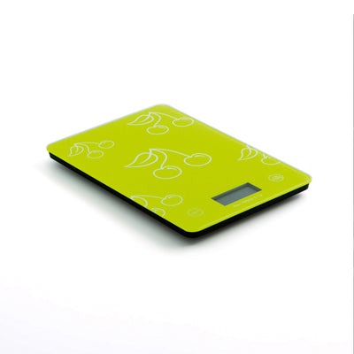 QUID 7644005 - Báscula Digital Cuadrada Decorada, Capacidad 5 kg, Verde