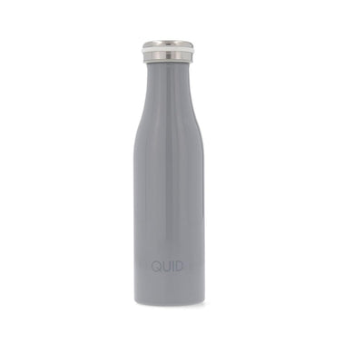 QUID Quídate - Botella Térmica Reutilizable de 0.5L en Acero Inoxidable. Gris