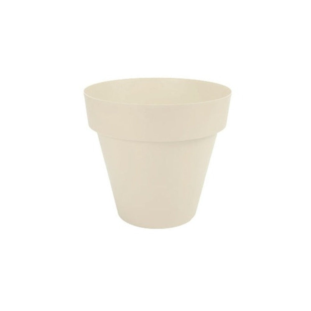 Plastiken TES - Maceta Redonda Clásica Diámetro 18 cm Capacidad 2.5L. Ecru