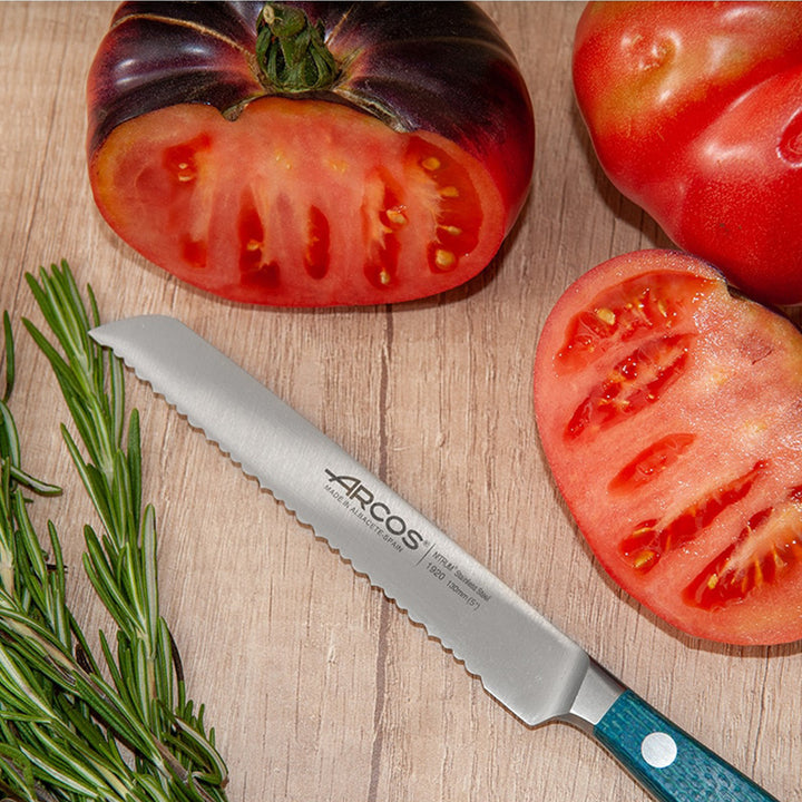 ARCOS 192023 - Cuchillo Tomatero Profesional Forjado 13 cm. Serie BROOKLYN