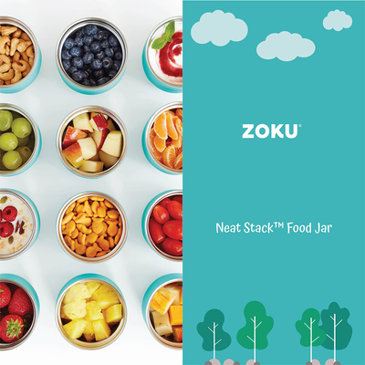 ZOKU Silver - Termo para Alimentos Sólidos 465 ml en Acero Inoxidable