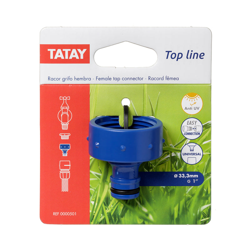 TATAY Top Line - Conector Universal para Grifo de 1" Hembra. Racor Anti UV