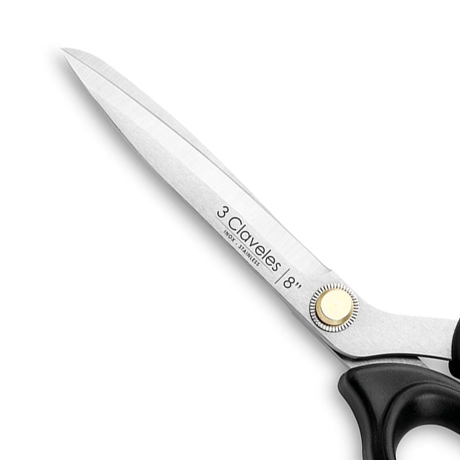 3 Claveles - Tijeras de Sastre Profesionales para Diestros, Varios Usos, 20 cm - 8"