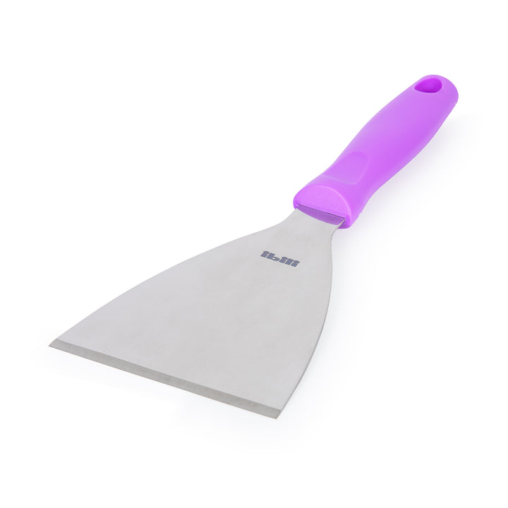 IBILI - Rasqueta de Cocina Triangular en Acero Inoxidable. Morado