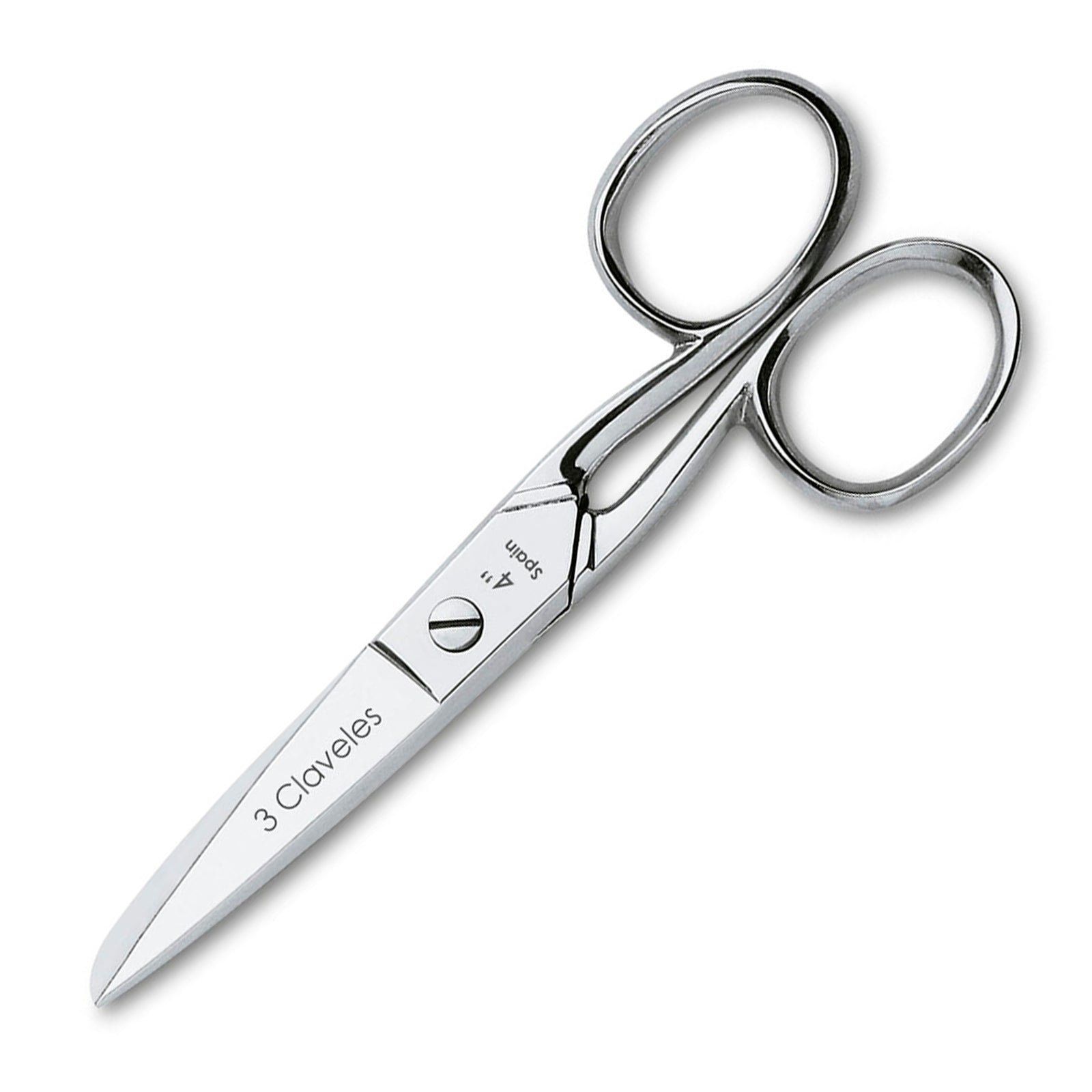 3 Claveles - Tijeras de Costura Profesionales Tipo Catalanas, Varios Usos, 10 cm - 4"