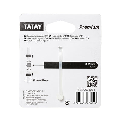 TATAY Premium - Reparador Rápido Universal para Mangueras de 3/4" Anti UV